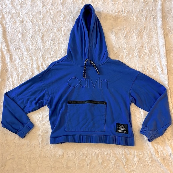 Calvin Klein Performance Tops - Calvin Klein Cropped Hoodie